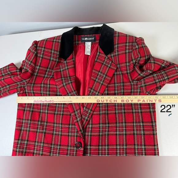 Sag Harbor Black and Red Tartan Plaid Jacket - Picture 16 of 16
